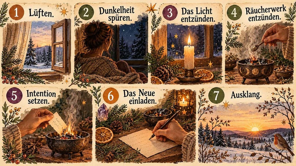 wintersonnenwende räuchern schritt für schritt anleitung ritual (KI-generiertes Bild)