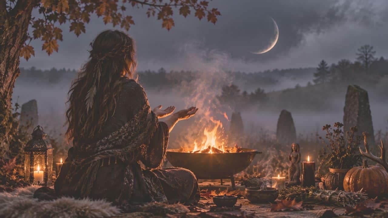 Samhain Rituale: 7 Wege jenseits von Ahnengedenken und Loslassen (KI-generiertes Bild)