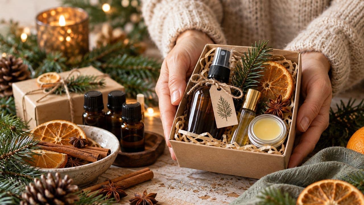 Winterduft: 10 Parfum-Mischungen mit ätherischen Ölen zum Verschenken (KI-generiertes Bild)